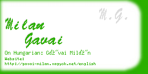 milan gavai business card